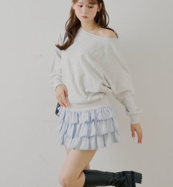  「ティアードフリルミニスカート」|スカート|