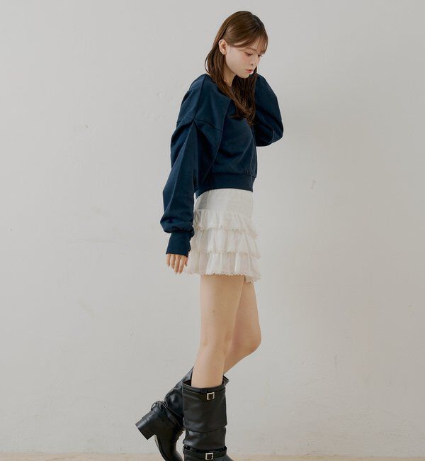  「ティアードフリルミニスカート」|スカート|