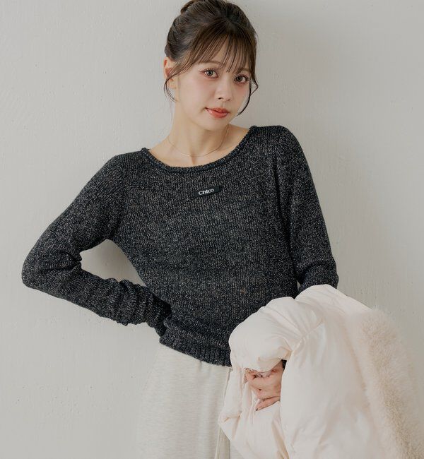  「ラメシアーコンパクトニット」|ニット・セーター|