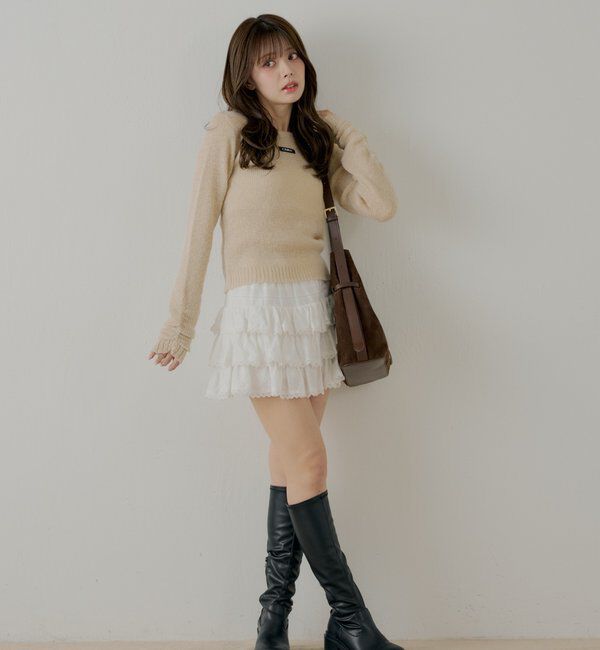  「ラメシアーコンパクトニット」|ニット・セーター|