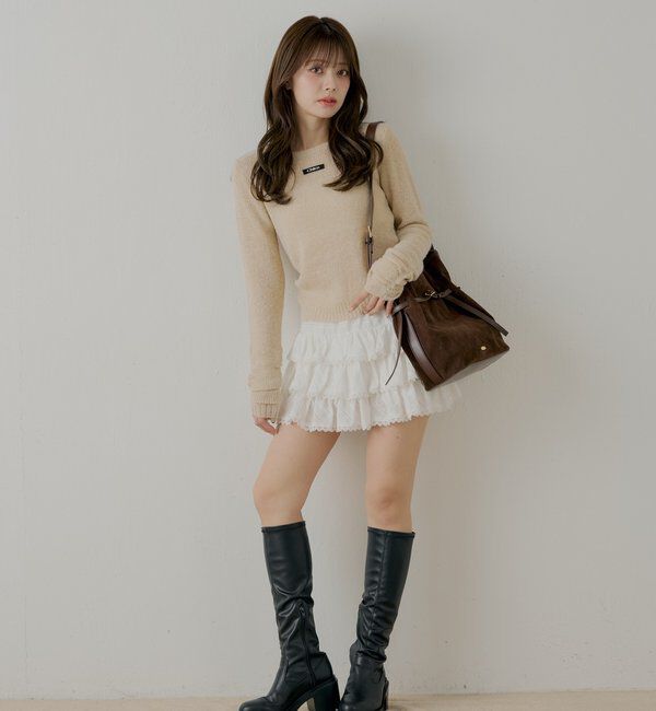  「ラメシアーコンパクトニット」|ニット・セーター|