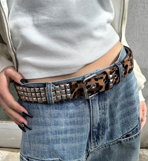  「スクエアスタッズベルト」|ベルト|