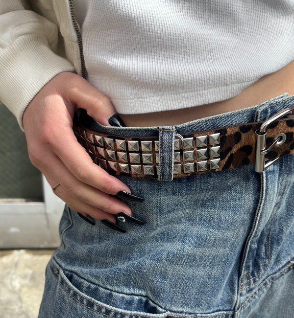  「スクエアスタッズベルト」|ベルト|