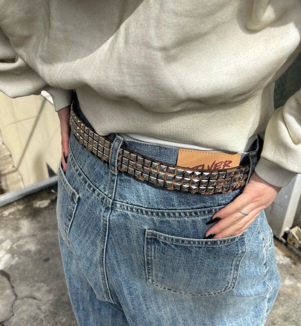  「スクエアスタッズベルト」|ベルト|