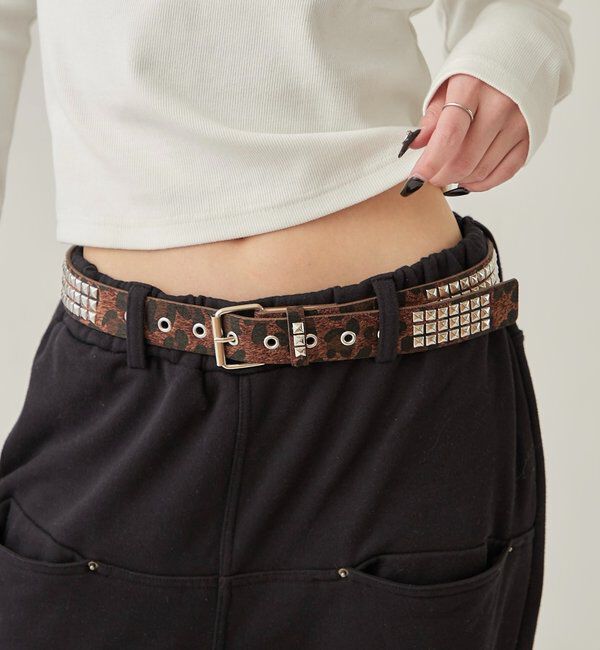  「スクエアスタッズベルト」|ベルト|