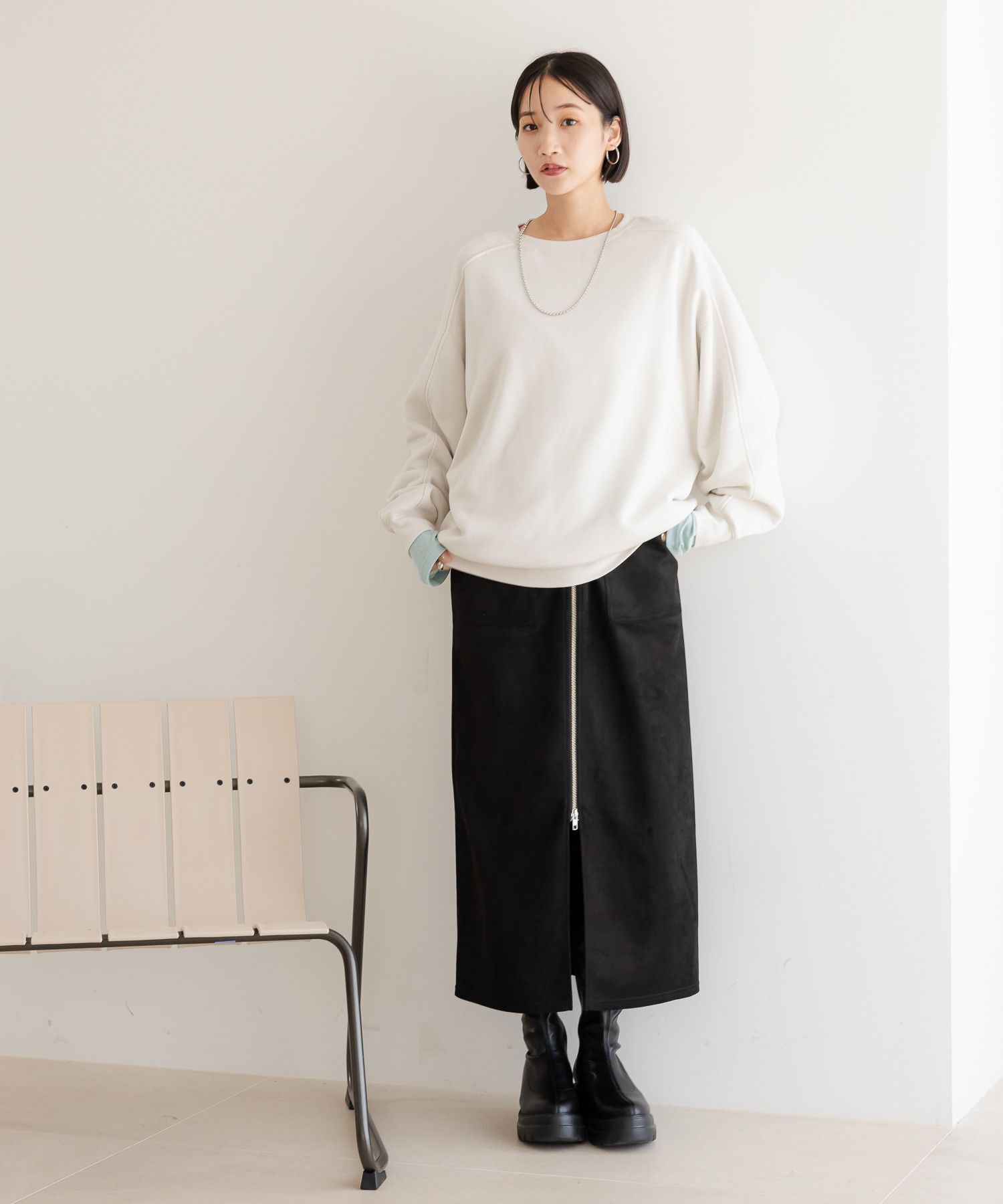 LOWRYS FARM「アソートＺＩＰタイトスカート」|スカート|