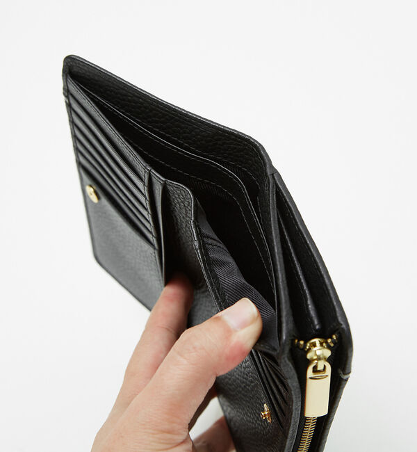 alfredoBANNISTER「牛革 シボレザー ラインデザイン 二つ折り 長財布」|財布|