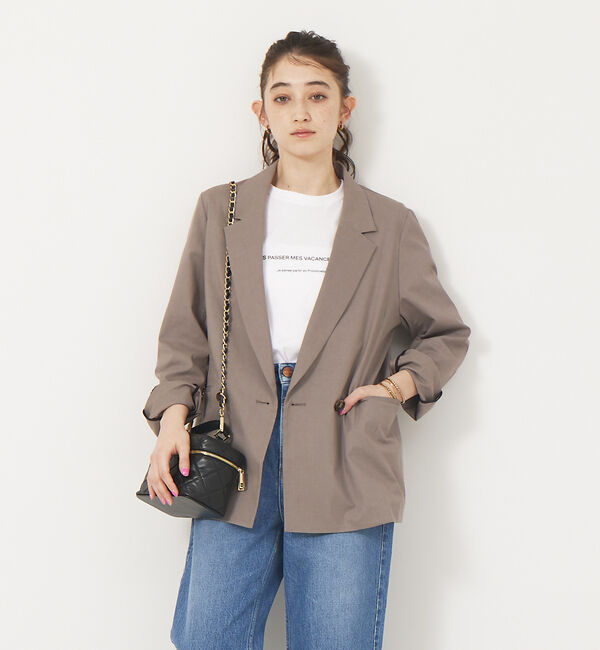 Rouge vif「麻混ダブルジャケット」|テーラードジャケット|