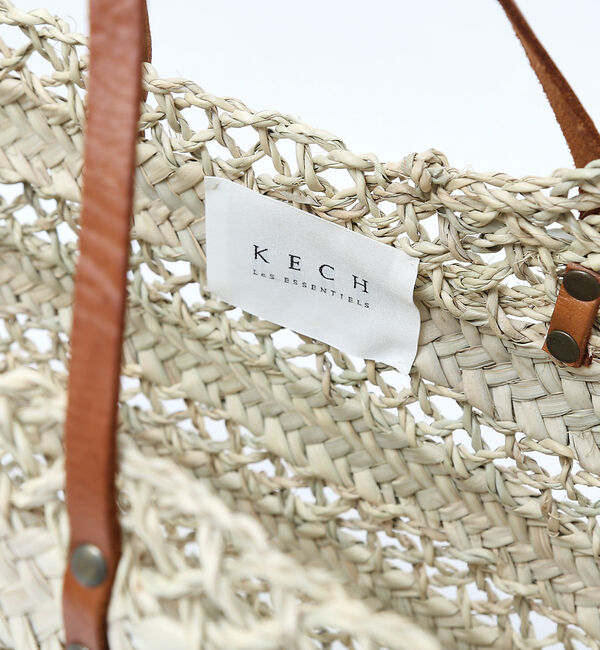 Rouge vif「【KECH Les ESSENTIELS/ケッシュ ル エッセンシャル】レザーハ」|かごバッグ|