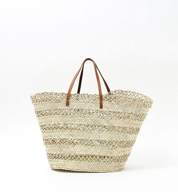 Rouge vif「【KECH Les ESSENTIELS/ケッシュ ル エッセンシャル】レザーハ」|かごバッグ|