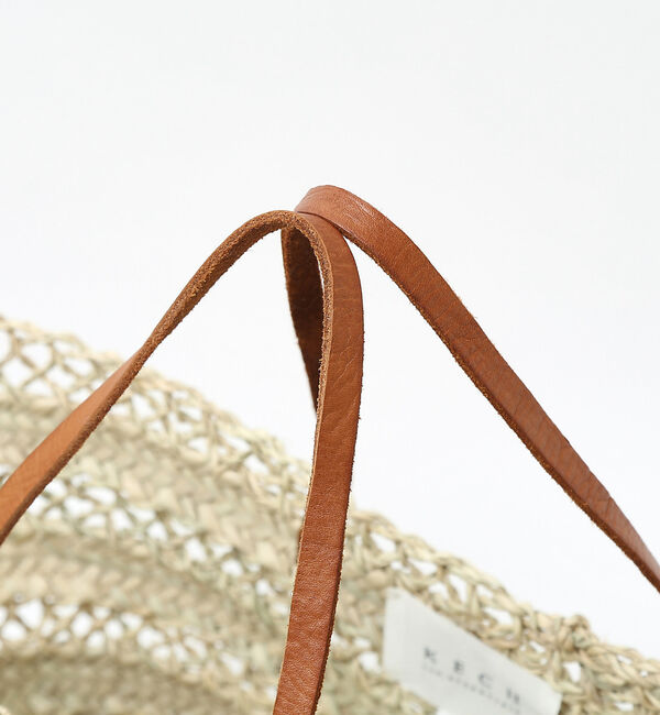 Rouge vif「【KECH Les ESSENTIELS/ケッシュ ル エッセンシャル】レザーハ」|かごバッグ|