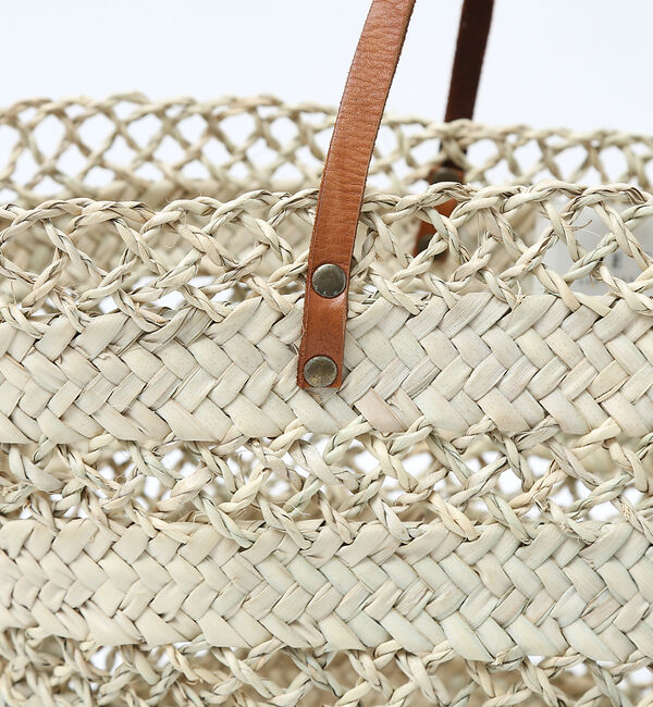 Rouge vif「【KECH Les ESSENTIELS/ケッシュ ル エッセンシャル】レザーハ」|かごバッグ|