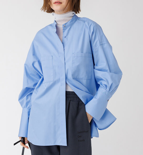 Rouge vif「ドルマン BIGシャツ」|シャツ・ブラウス|ブルー