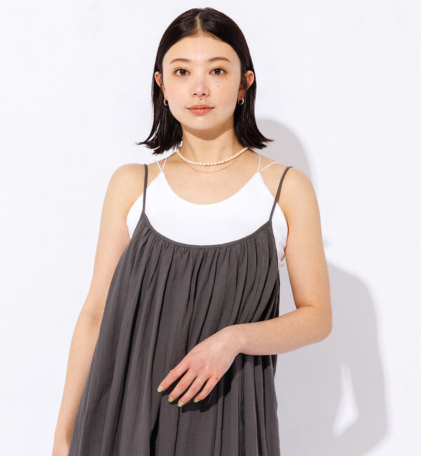 Rouge vif「【FRUIT OF THE LOOM】カップ付き丸編みキャミソール / 無地 /」|キャミソール|ホワイト