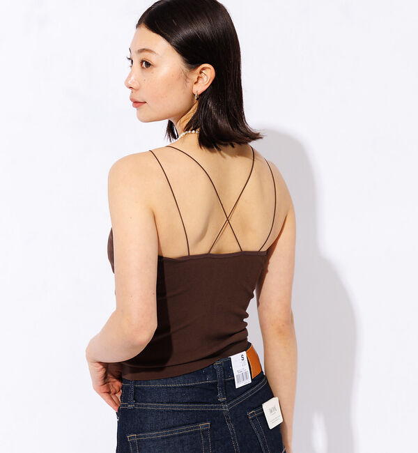 Rouge vif「【FRUIT OF THE LOOM】カップ付き丸編みキャミソール / 無地 /」|キャミソール|ブラウン