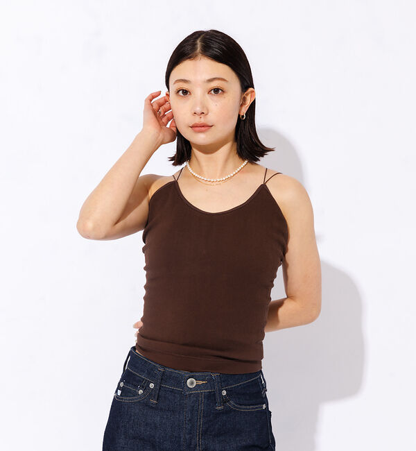 Rouge vif「【FRUIT OF THE LOOM】カップ付き丸編みキャミソール / 無地 /」|キャミソール|