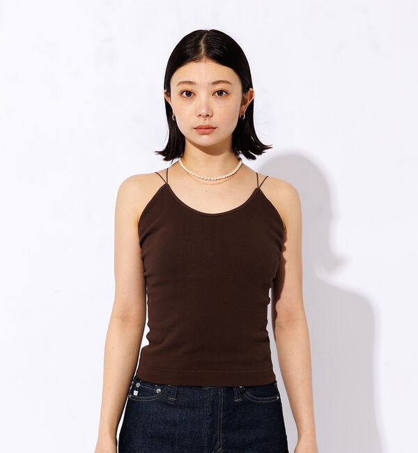 Rouge vif「【FRUIT OF THE LOOM】カップ付き丸編みキャミソール / 無地 /」|キャミソール|