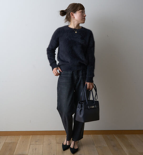 Rouge vif「【追加2】【AULENTTI/オウレンティ】レザーベルト付ミディトートバッグ」|ショルダー・メッセンジャー|