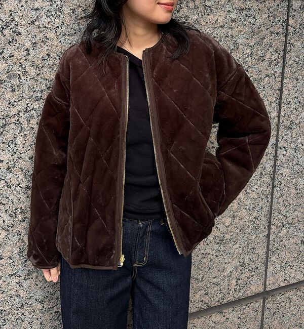 Rouge vif「リバーシブルパネトレーションファーキルトブルゾン」|ブルゾン・スタジャン|