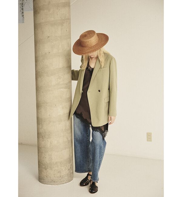 Rouge vif「【セットアップ対応】レースサテンアシンメトリーキャミソール」|キャミソール|