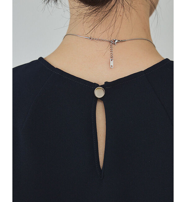 qualite「【シワになりにくい】ライトダブルクロスナローブラウス」|シャツ・ブラウス|