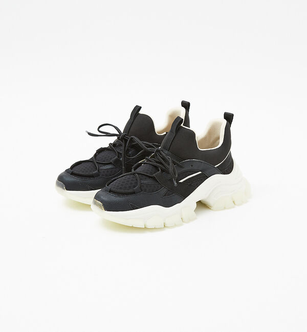 AU BANNISTER「ストリームライン ボリュームスニーカー」|スニーカー|ブラック