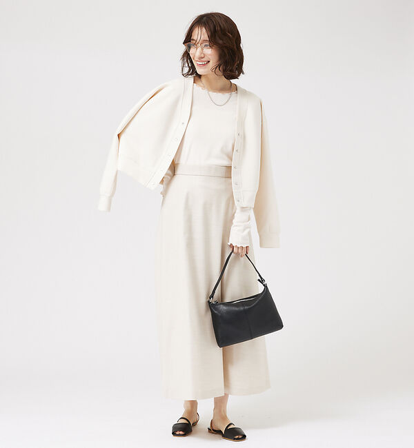 abahouse mavie「【セットアップ対応】メランジ調セミフレアースカート/リネンライクスカート」|スカート|