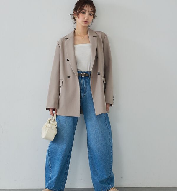 abahouse mavie「【GISELe 4月号掲載】ウォッシュドバレルジーンズ」|デニム|