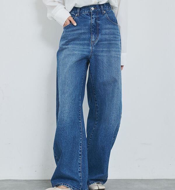 abahouse mavie「【GISELe 4月号掲載】ウォッシュドバレルジーンズ」|デニム|