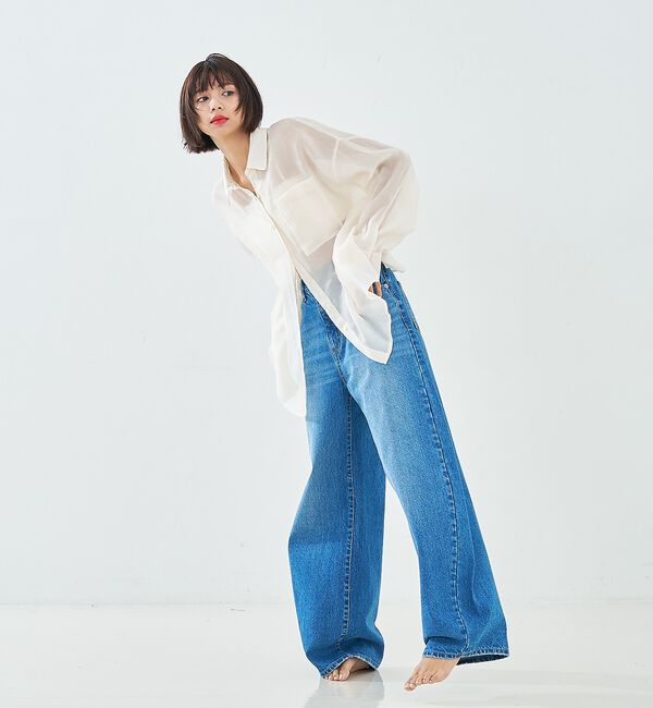 abahouse mavie「【GISELe 4月号掲載】ウォッシュドバレルジーンズ」|デニム|