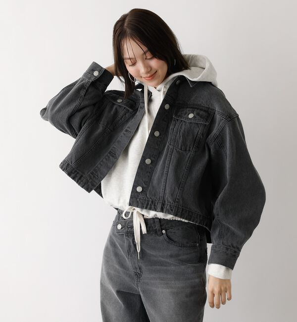 abahouse mavie「【オリジナル】デニムショートジャケット/バルーン袖/長袖/羽織/春服」|その他|