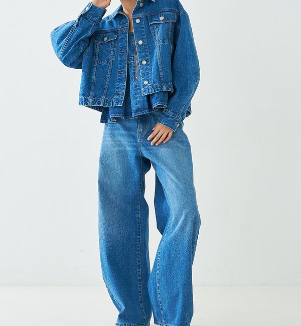 abahouse mavie「【オリジナル】デニムショートジャケット/バルーン袖/長袖/羽織/春服」|その他|