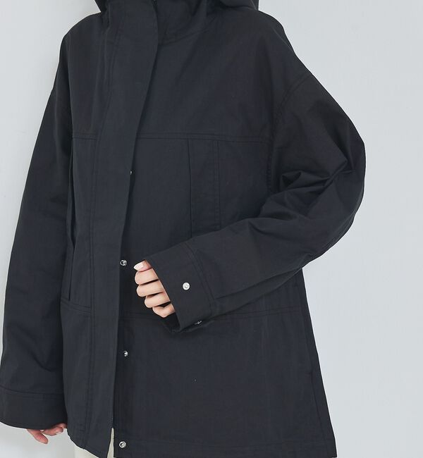 abahouse mavie「【ミドル丈】フーデッドブルゾン/春服/マウンテンパーカー/通勤/羽織り」|ブルゾン・スタジャン|