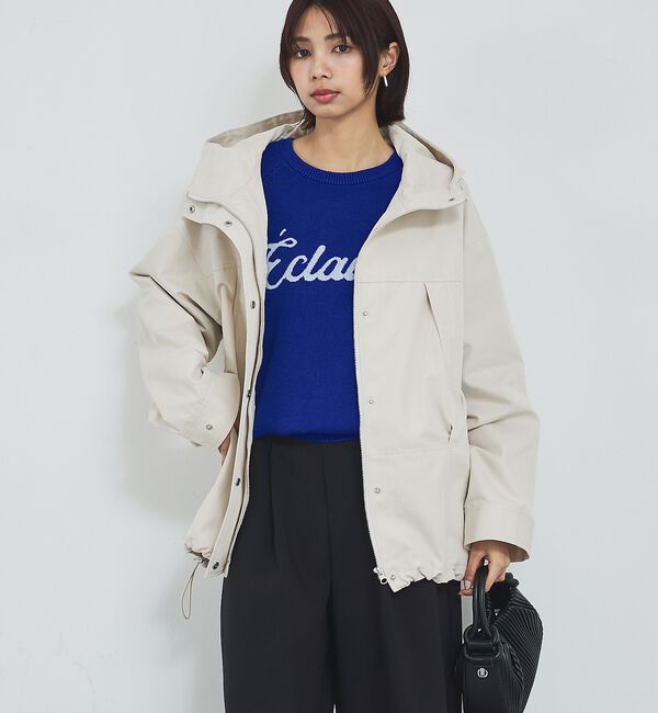 abahouse mavie「【ミドル丈】フーデッドブルゾン/春服/マウンテンパーカー/通勤/羽織り」|ブルゾン・スタジャン|