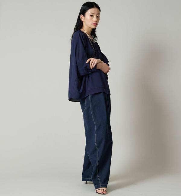 Liesse「タックデニムカービィパンツ」|デニム|