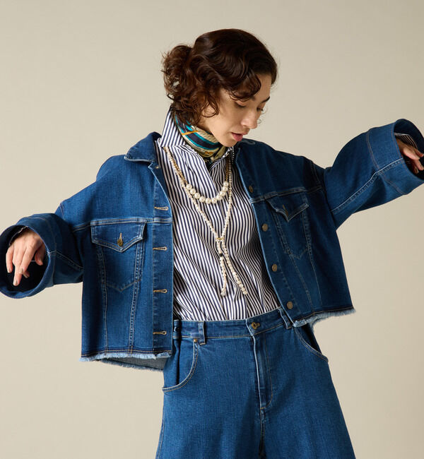 Liesse「クロップドデニムジャケット」|その他|