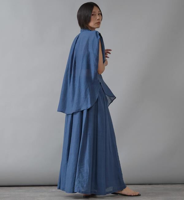 Liesse「テンセルシアーデニムフリルブラウス」|シャツ・ブラウス|