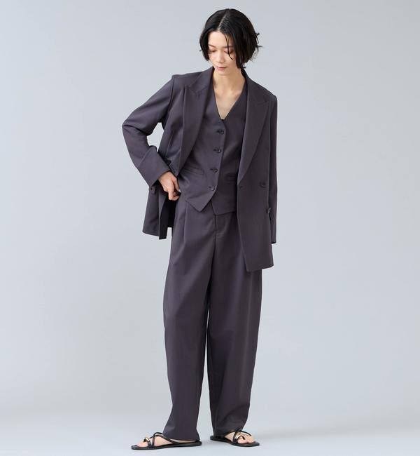 Liesse「麻調ピークドダブルジャケット」|テーラードジャケット|