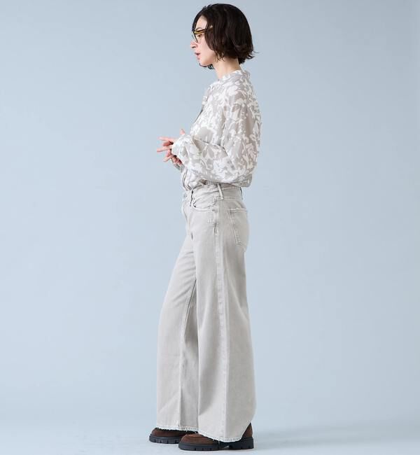 Liesse「強撚割繊フラワープリントシャツブラウス」|シャツ・ブラウス|