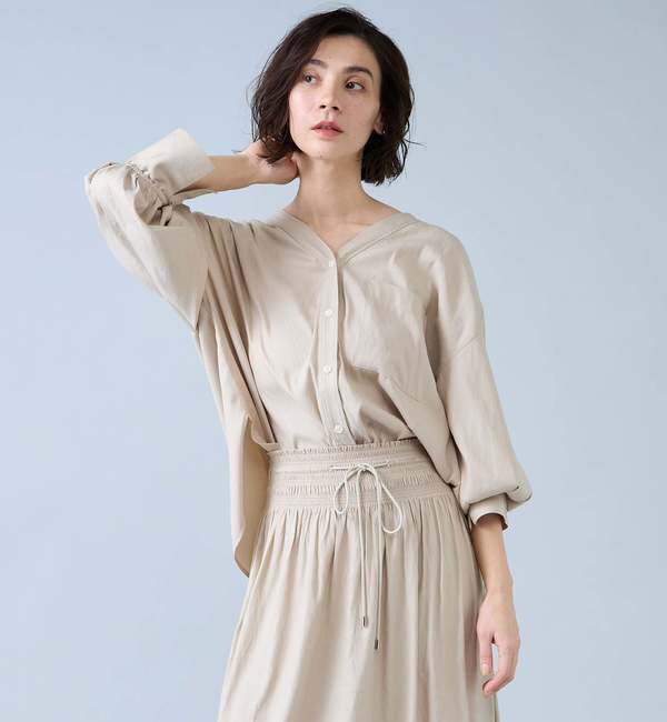 Liesse「Vカラーブラウス」|シャツ・ブラウス|