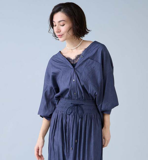 Liesse「Vカラーブラウス」|シャツ・ブラウス|