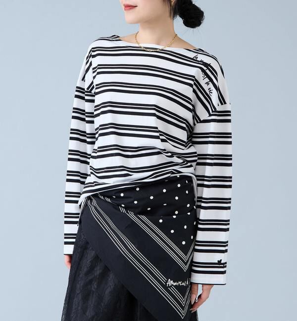 Liesse「《コラボ》Emily in Paris　ボーダーカットソー」|Tシャツ・カットソー|