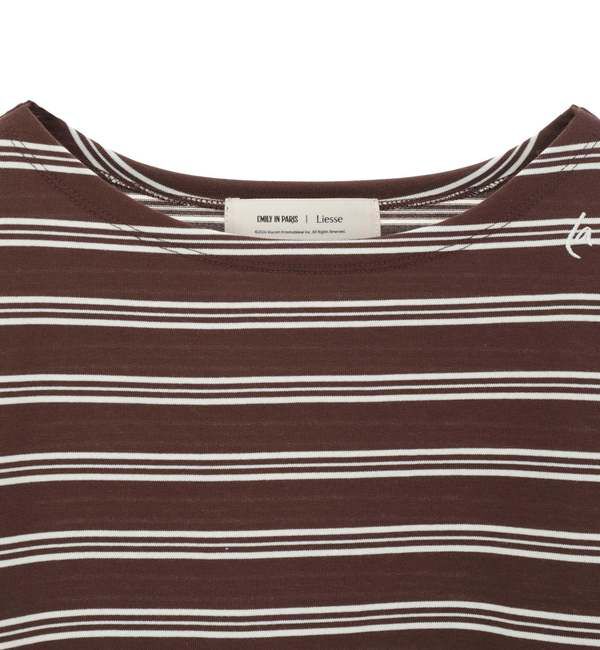 Liesse「《コラボ》Emily in Paris　ボーダーカットソー」|Tシャツ・カットソー|