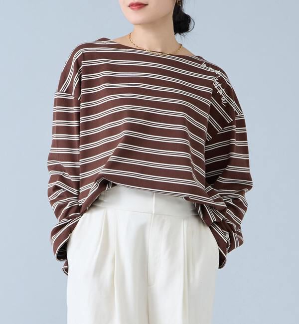 Liesse「《コラボ》Emily in Paris　ボーダーカットソー」|Tシャツ・カットソー|