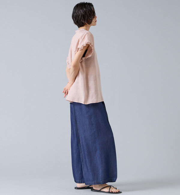 Liesse「6オンステンセルデニムバギーパンツ」|デニム|