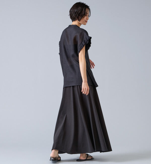 Liesse「【定番】リネンギャザースリーブブラウス」|シャツ・ブラウス|