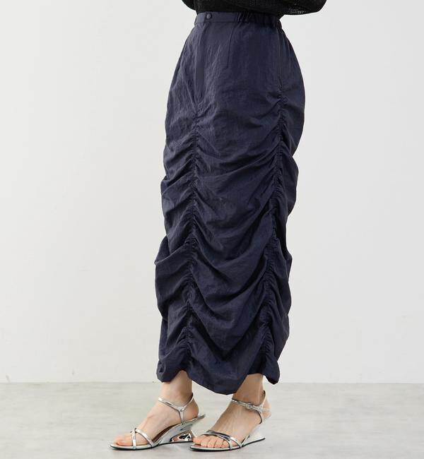 Soffitto「ギャザーミリタリーイージースカート」|スカート|ネイビー