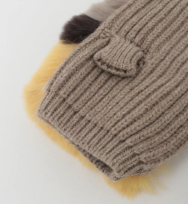 A_「【ALPO/アルポ】レッキスファー&times;ニットFingerless Gloves」|手袋|