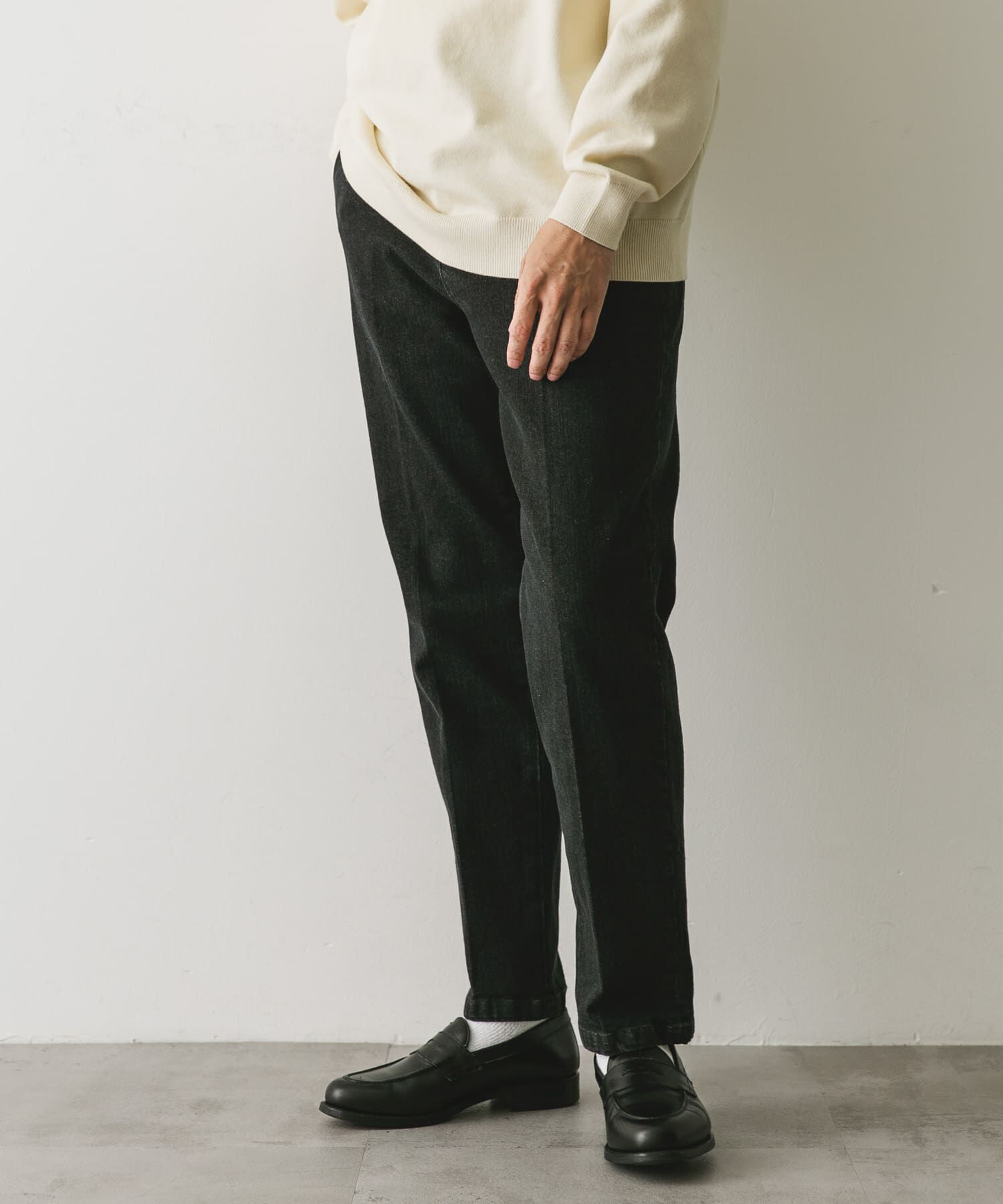 URBAN RESEARCH DOORS「デニムテーパードトラウザー」|デニム|