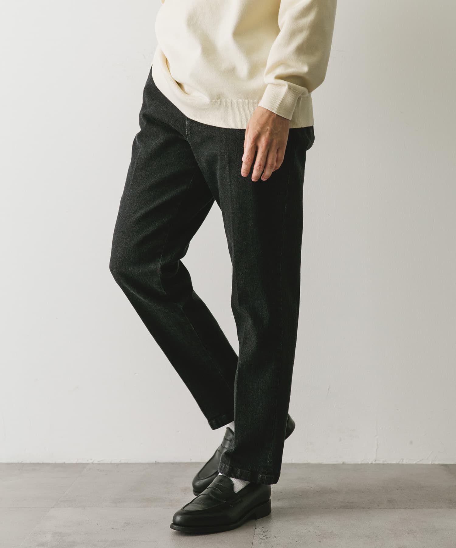 URBAN RESEARCH DOORS「デニムテーパードトラウザー」|デニム|
